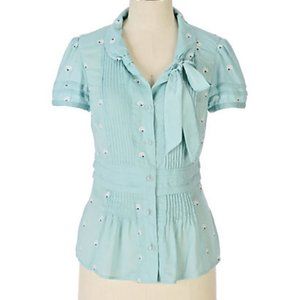 Anthropologie Floreat Cormorant Blouse Sz 4